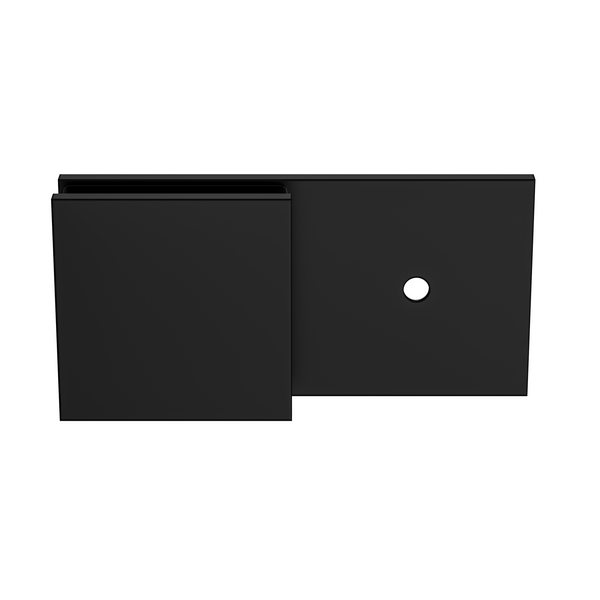Boston Wall to Glass 180 degree Inline Bracket Matte Black