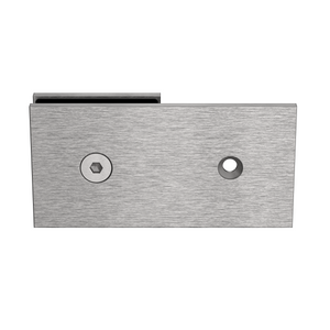 Boston Wall to Glass 180 degree Inline Bracket Satin Nickel