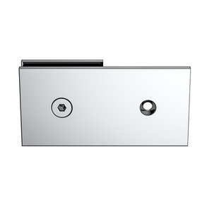 Boston Wall to Glass 180 degree Inline Bracket Polished Nickel