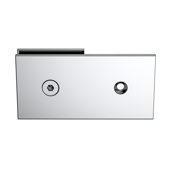 Boston Wall to Glass 180 degree Inline Bracket Polished Nickel