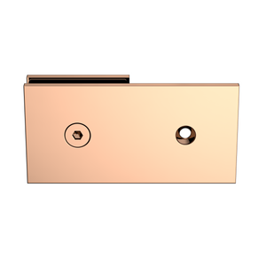 Boston Wall to Glass 180 degree Inline Bracket Polished Rose Gold