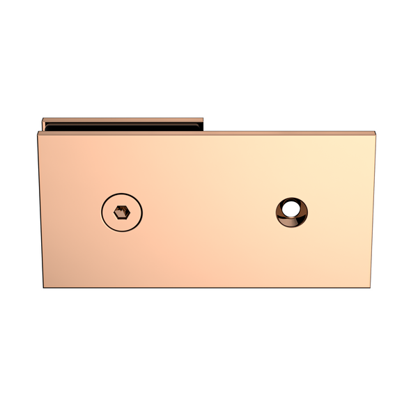 Boston Wall to Glass 180 degree Inline Bracket Polished Rose Gold