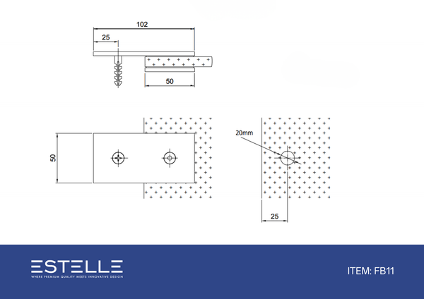 Boston Wall to Glass 180 degree Inline Bracket White