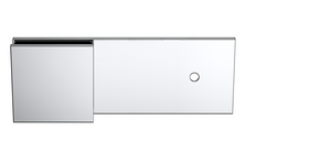 Boston Extended Wall to Glass 180 degree Inline Bracket Polished Chrome