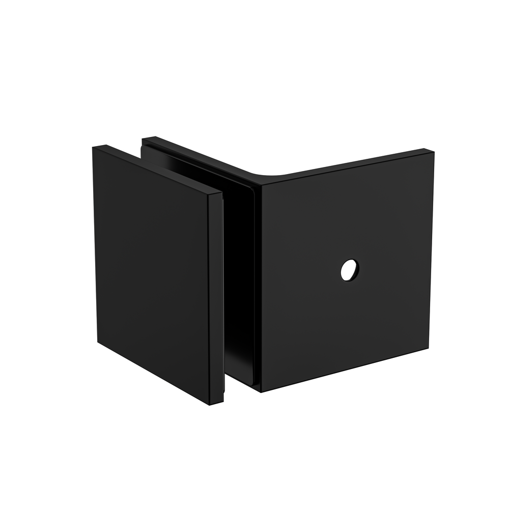 wall to glass bracket matte black
