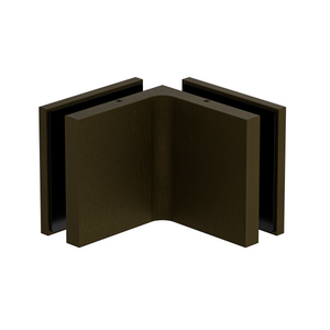 Stealth Glass to Glass Bracket with Cover Plate -Antique Brass