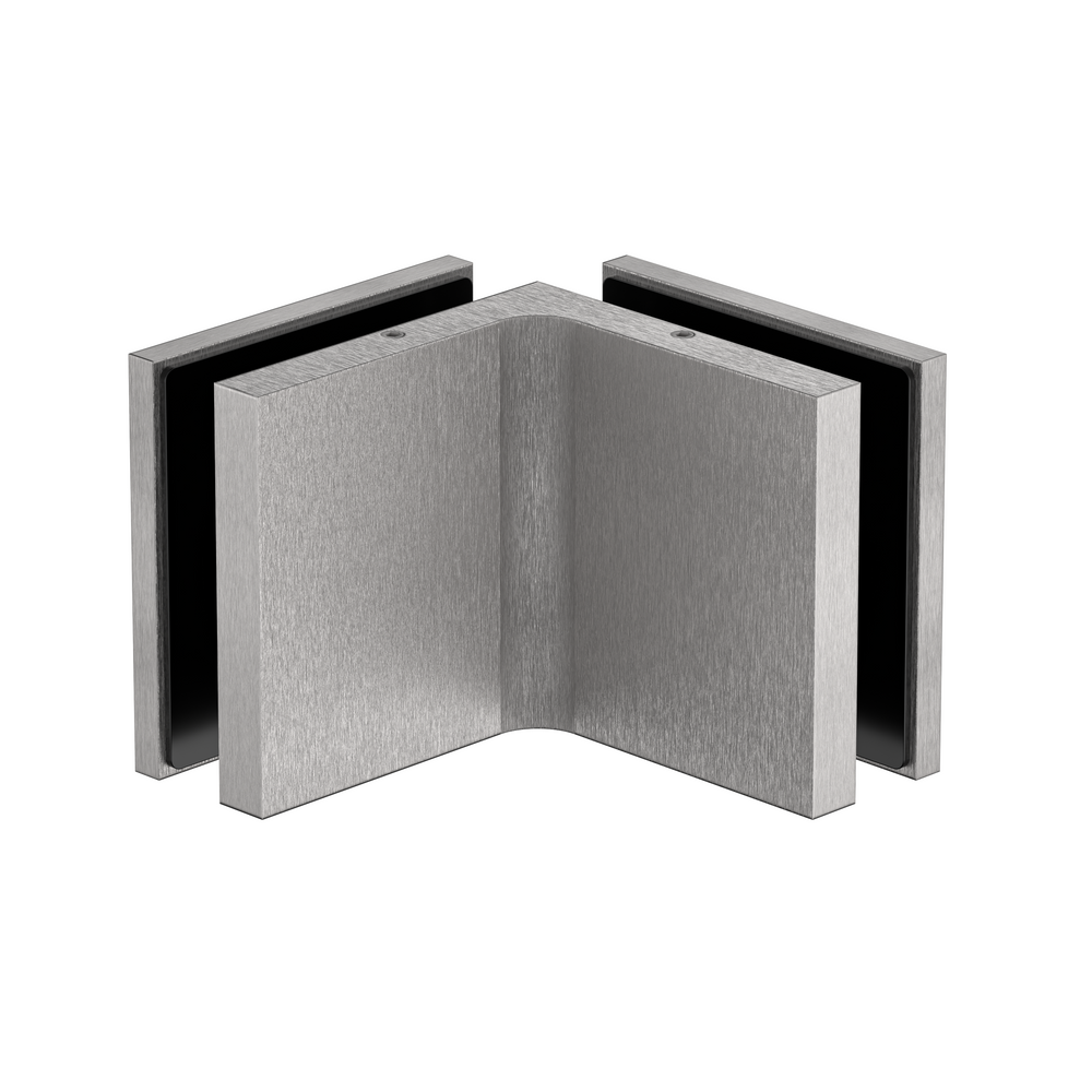 Stealth Glass to Glass Bracket with Cover Plate - Satin Nickel