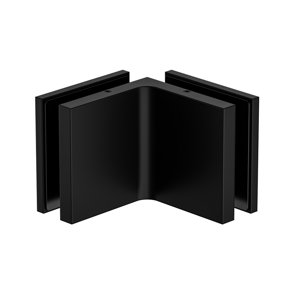 Stealth Glass to Glass Bracket with Cover Plate - Matte Black