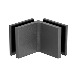 Stealth Glass to Glass Bracket with Cover Plate - Brushed Gun Metal