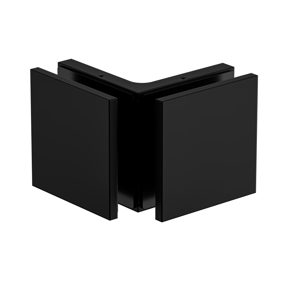 Stealth Glass to Glass Bracket with Cover Plate - Matte Black