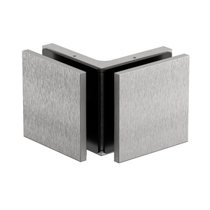 Stealth Glass to Glass Bracket with Cover Plate - Satin Nickel