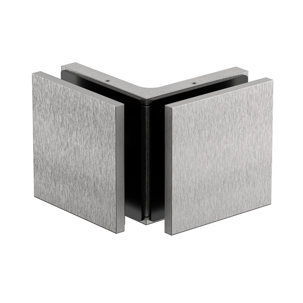 Stealth Glass to Glass Bracket with Cover Plate - Satin Nickel