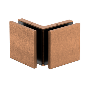 Stealth Glass to Glass Bracket with Cover Plate -Brushed Rose Gold