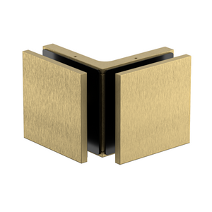 Stealth Glass to Glass Bracket with Cover Plate -Soft Gold Brushed