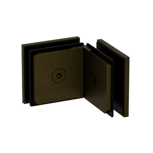 Stealth Glass to Glass Bracket with Cover Plate -Antique Brass