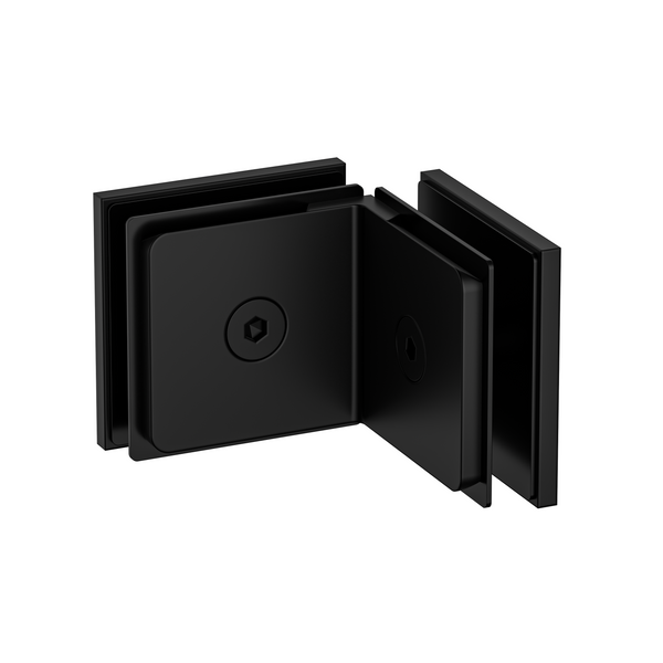 Stealth Glass to Glass Bracket with Cover Plate - Matte Black