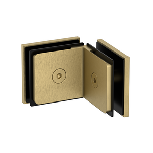 Stealth Glass to Glass Bracket with Cover Plate -Soft Gold Brushed