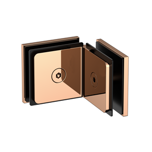 Stealth Glass to Glass Bracket with Cover Plate - Polished Rose Gold