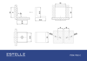 Stealth Glass to Glass Bracket with Cover Plate - White