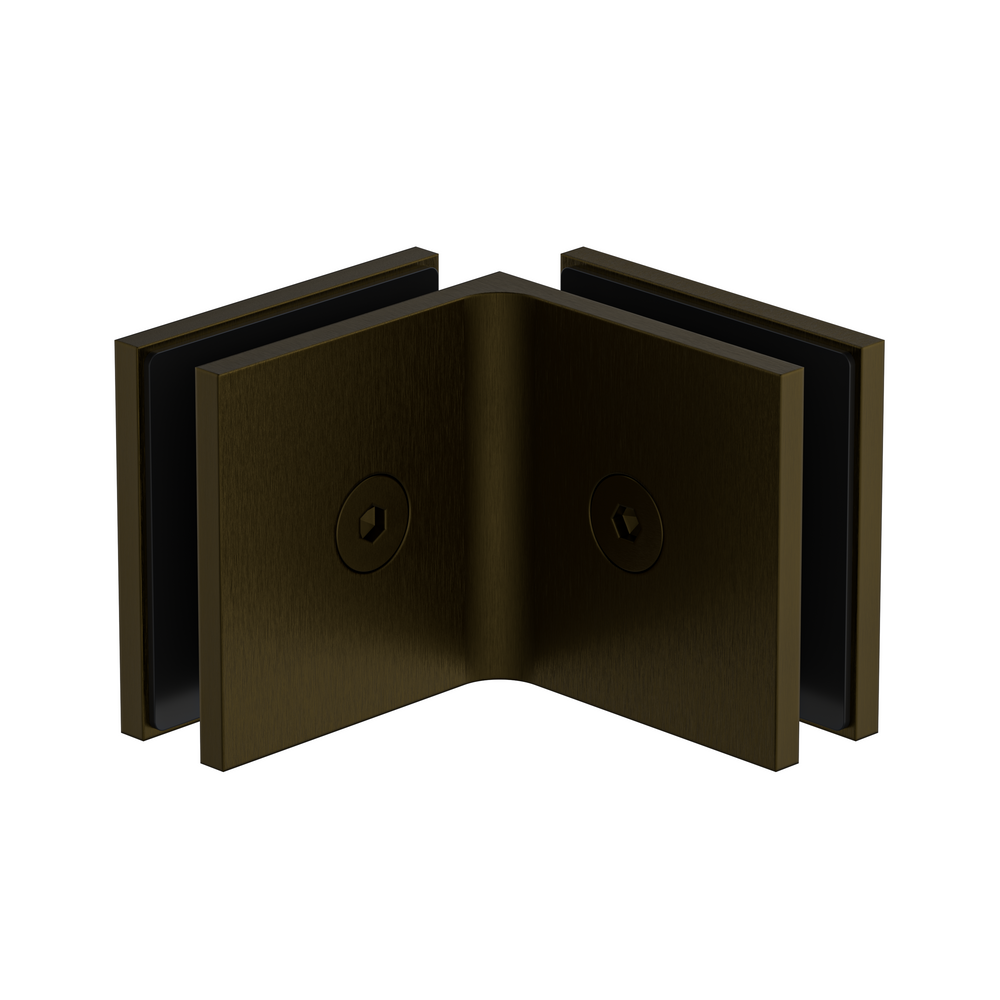 Boston Glass to Glass 90 Degree Bracket Antique Brass