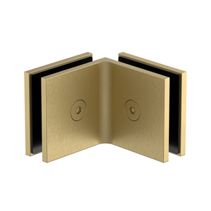 Boston Glass to Glass 90 Degree Bracket Soft Gold Brushed