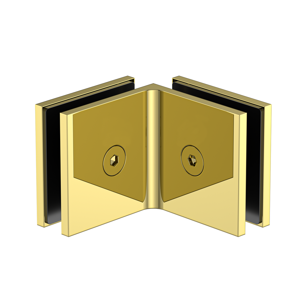 Boston Glass to Glass 90 Degree Bracket Polished Gold
