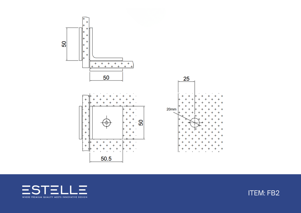 Boston Glass to Glass 90 Degree Bracket Matte Chrome