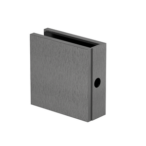 Boston Wall to Glass Bracket with Concealed Fixing - Brushed Gun Metal