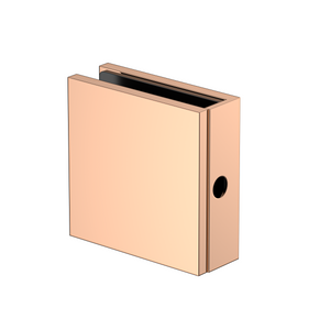 Boston  Wall to Glass Bracket with Concealed Fixing Polished Rose Gold
