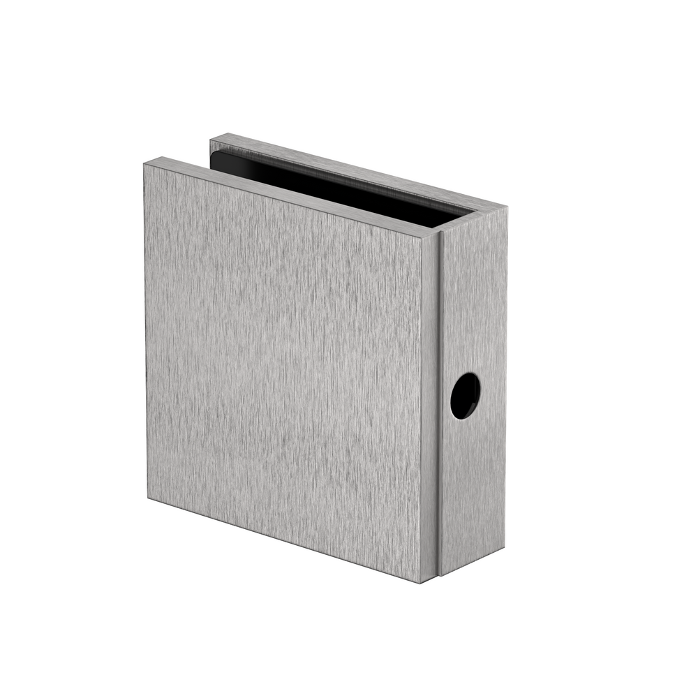 Boston Wall to Glass Bracket with Concealed Fixing Satin Nickel
