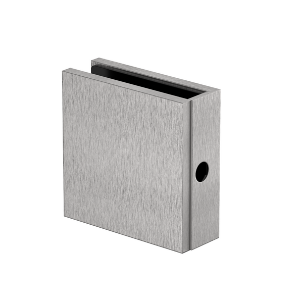 Boston Wall to Glass Bracket with Concealed Fixing Satin Nickel