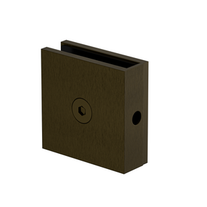 Boston Wall to Glass Bracket with Concealed Fixing Antique Brass