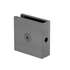 Boston Wall to Glass Bracket with Concealed Fixing - Brushed Gun Metal