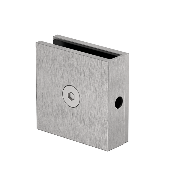 Boston Wall to Glass Bracket with Concealed Fixing Satin Nickel