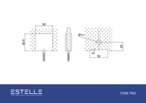 Boston Wall to Glass Bracket with Concealed Fixing Polished Chrome