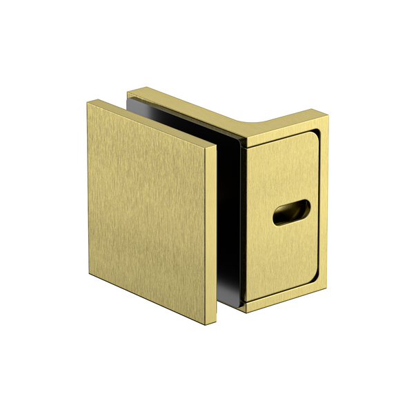 Stealth Bracket with Short Leg Brushed Brass