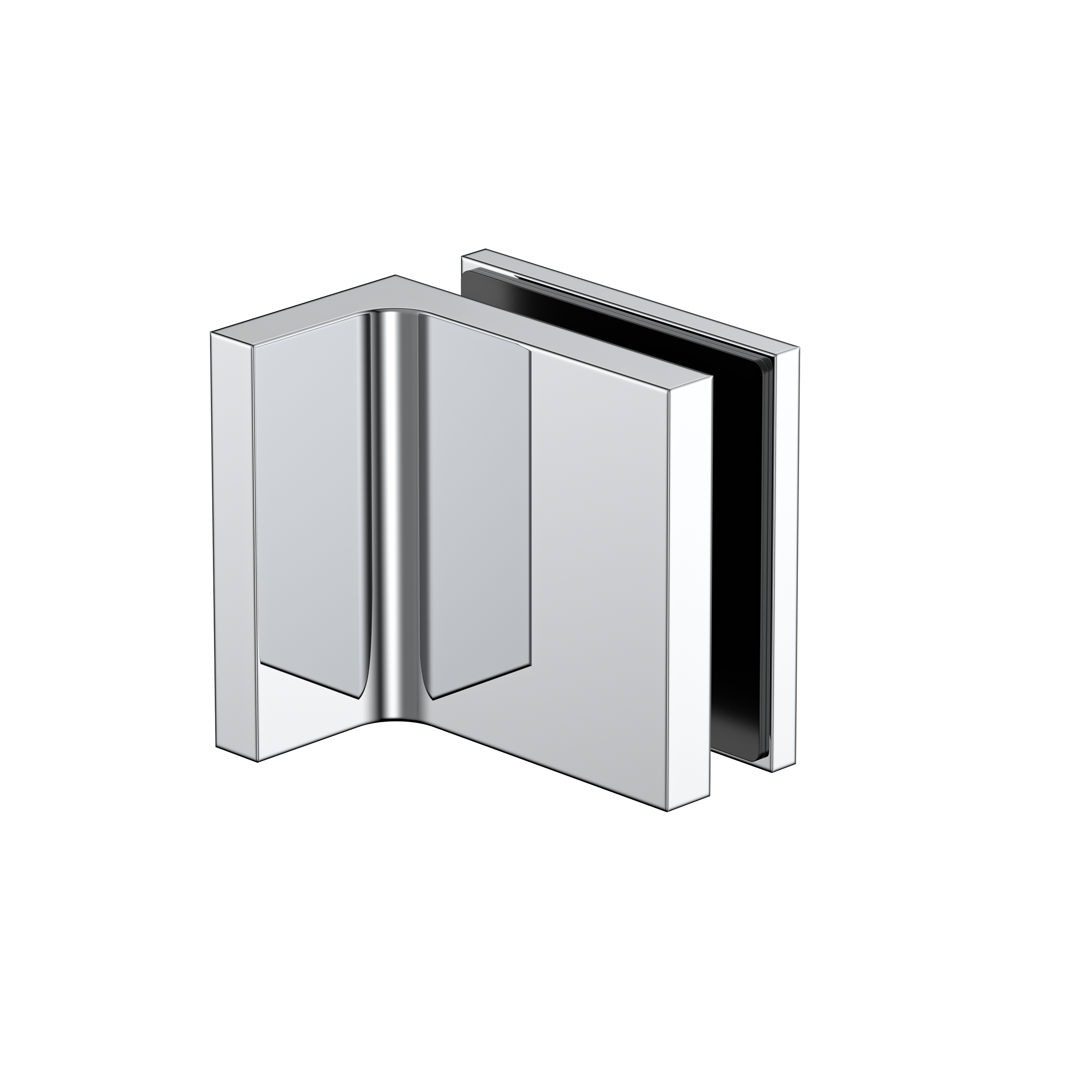 Stealth Wall to Glass 90 Degree Bracket with Short Leg and Cover Polis