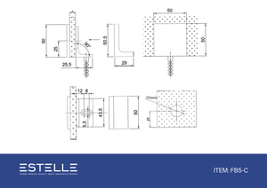 Stealth Bracket with Short Leg Raw Brushed Brass