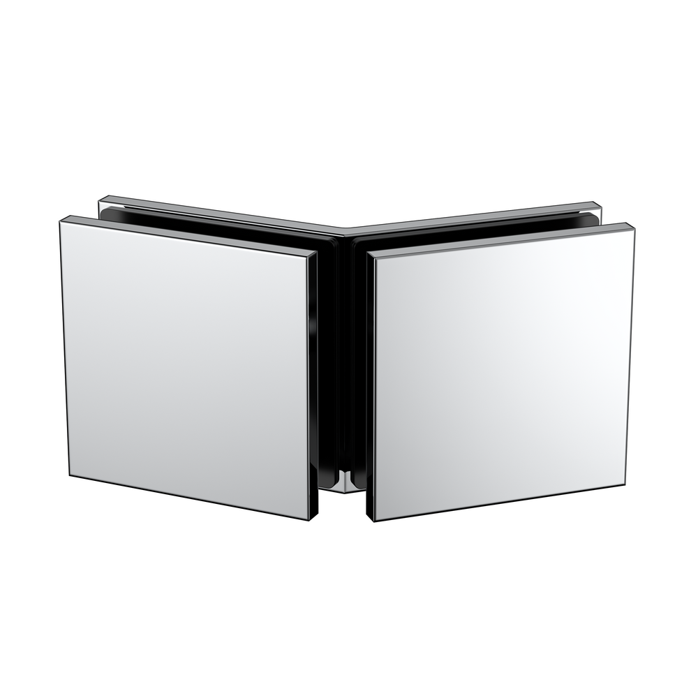 Boston Glass to Glass 135 Degree Bracket Polished Chrome