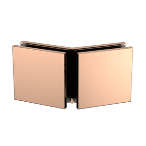 Boston Glass to Glass 135 Degree Bracket Polished Rose Gold