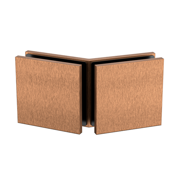 Boston Glass to Glass 135 Degree Bracket Brushed Rose Gold