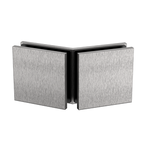 Boston Glass to Glass 135 Degree Bracket Satin Nickel