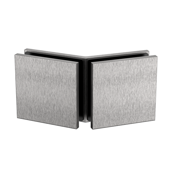 Boston Glass to Glass 135 Degree Bracket Satin Nickel