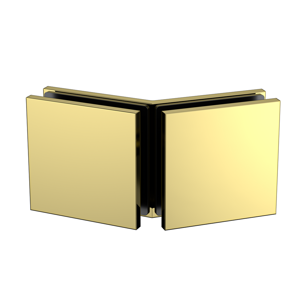 Boston Glass to Glass 135 Degree Bracket Polished Gold