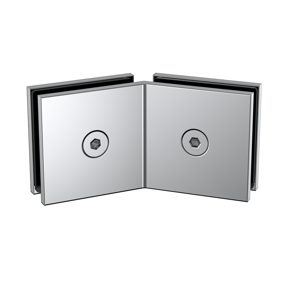 Boston Glass to Glass 135 Degree Bracket Polished Chrome