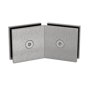 Boston Glass to Glass 135 Degree Bracket Satin Nickel
