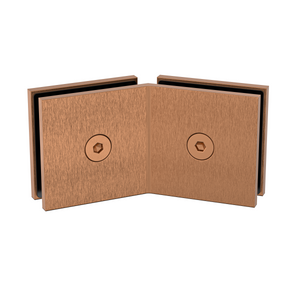 Boston Glass to Glass 135 Degree Bracket Brushed Rose Gold