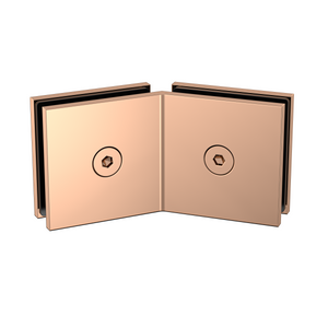 Boston Glass to Glass 135 Degree Bracket Polished Rose Gold