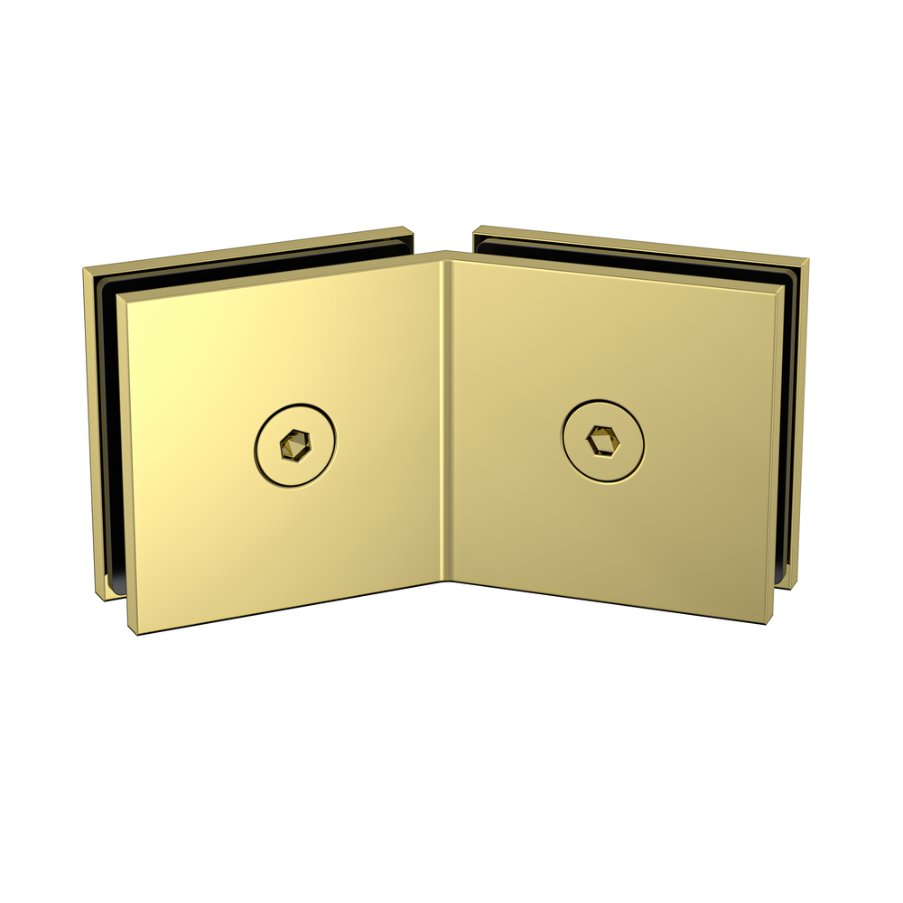 Boston Glass to Glass 135 Degree Bracket Polished Gold