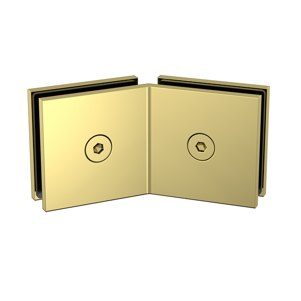 Boston Glass to Glass 135 Degree Bracket Polished Gold